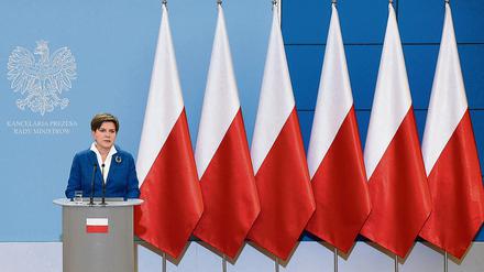 Polen Ministerpräsidentin Beata Szydlo will das Vorhaben unbedingt durchbringen.
