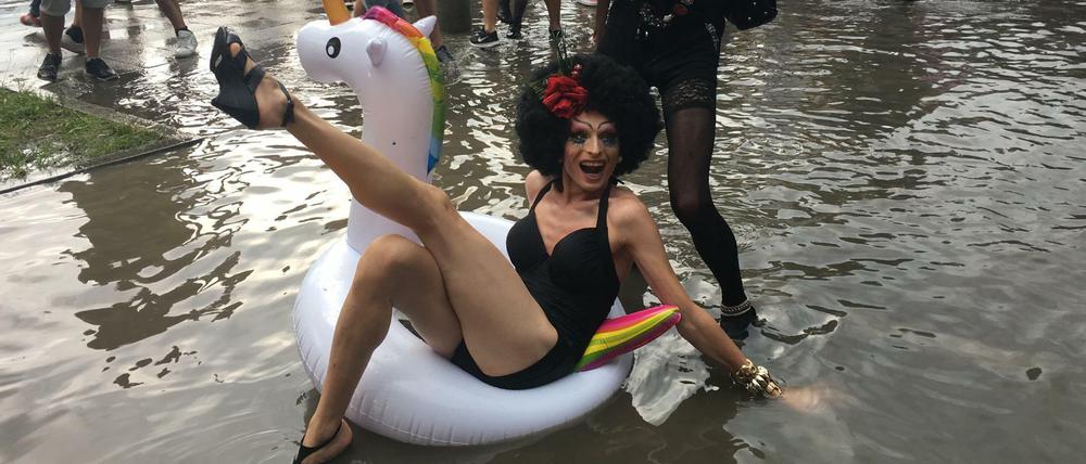 CSD in Berlin. Im Regen. 
