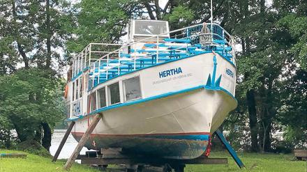 Boot mit Nostalgie-Wert: Der Dampfer, der Hertha den Vereinsnamen und die Vereinsfarben gab. 