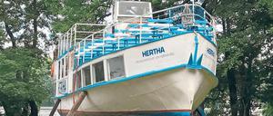 Boot mit Nostalgie-Wert: Der Dampfer, der Hertha den Vereinsnamen und die Vereinsfarben gab. 