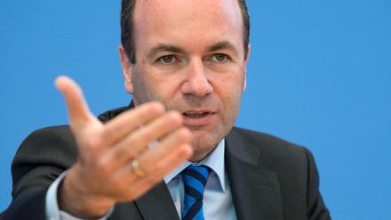 Der Vorsitzende der konservativen EVP-Fraktion im Europaparlament, Manfred Weber (CSU).