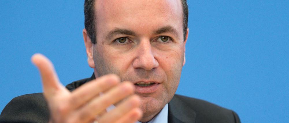 Der Vorsitzende der konservativen EVP-Fraktion im Europaparlament, Manfred Weber (CSU).