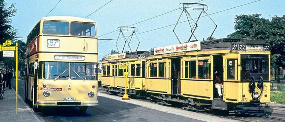 Die Linie 55 rollte bis 1967 durch den Berliner Westen. 