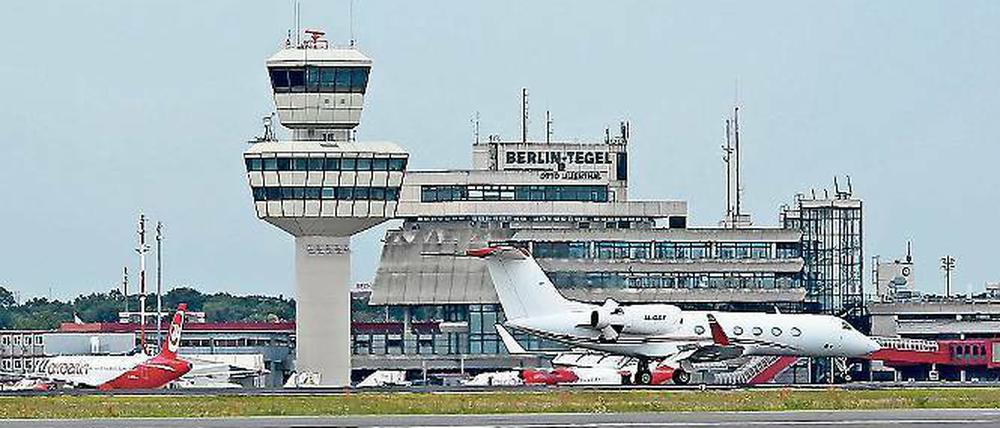 Streitpunkt Berlin-Tegel. Über die Offenhaltung findet im Herbst ein Volksentscheid statt.