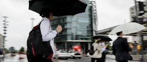 Dauerregen in Berlin.