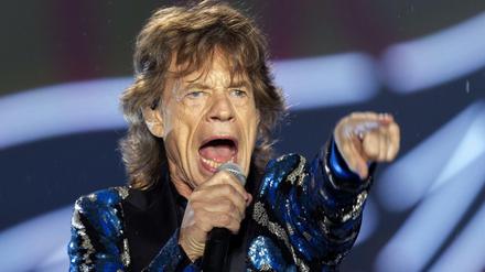 Mick Jagger 2016 während eines Auftritts der Stones in Sao Paulo, Brasilien.