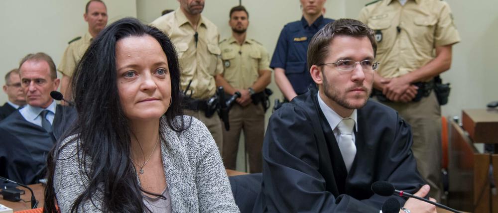 Die Angeklagte Beate Zschäpe im NSU-Prozess.