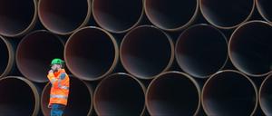 Auf der Insel Rügen liegen schon die Rohre für die geplante Pipeline Nord Stream 2. 