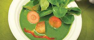 Froh und munter. Veganes Essen wie diese Spinatsuppe hilft auch beim Laufen.