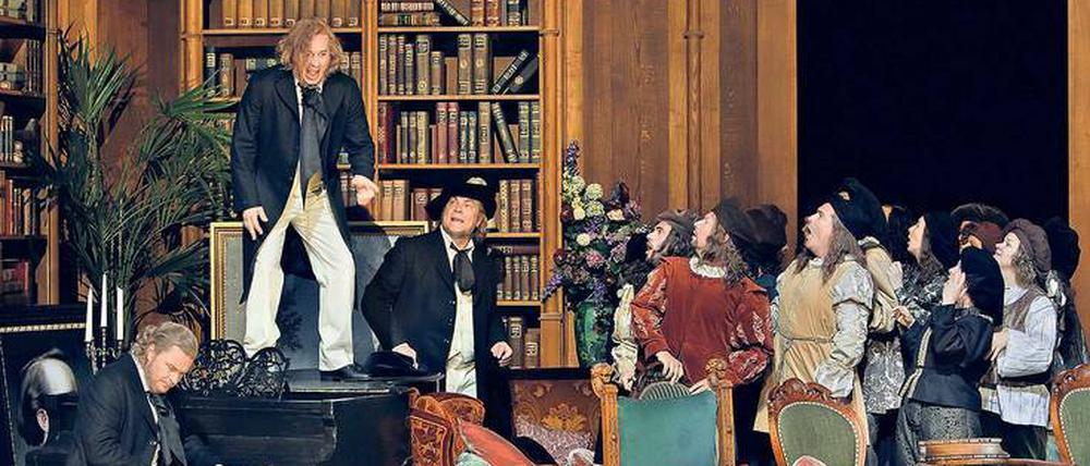 Der dreifache Richard. Klaus Florian Vogt als Stolzing, Daniel Behle als David und Michael Volle als Hans Sachs (v.l.). Und alle drei als Wagner.