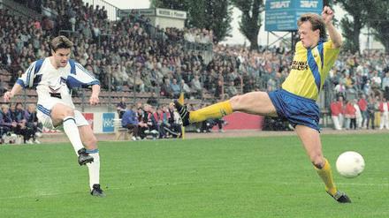 Kein Spieler lief für Hertha BSC so oft in der Zweiten Liga auf wie Mike Lünsmann (links).