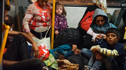 Flüchtlinge in Budapest im September 2015
