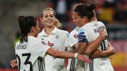 Bisher konnten die deutschen Spielerinnen bei der EM nur Tore nach Standardsituationen bejubeln.