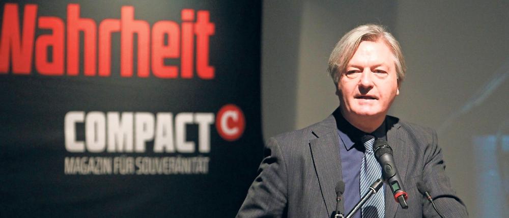 Jürgen Elsässer, Herausgeber des Magazins Compact.