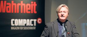 Jürgen Elsässer, Herausgeber des Magazins Compact.