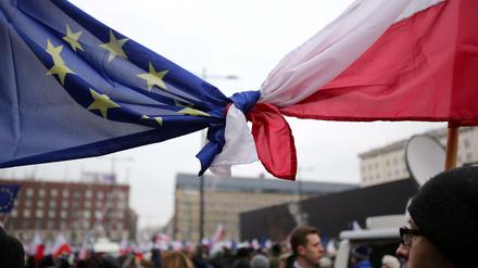 Verknotet: Die Beziehungen zwischen Polen und der Europäischen Union sind an einem Tiefpunkt angelangt. 