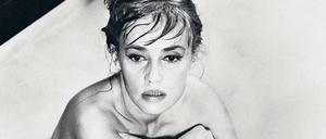 Jeanne Moreau (1928-2017) am Set des Films "Eva" im Jahr 1961.