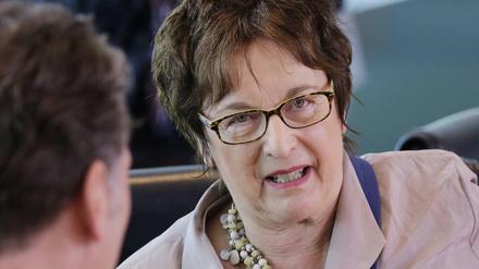 Ministerin Brigitte Zypries im Juli 2017 bei einer Kabinettssitzung im Kanzleramt.