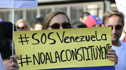 Protest gegen die verfassungsgebende Versammlung in Venezuela.