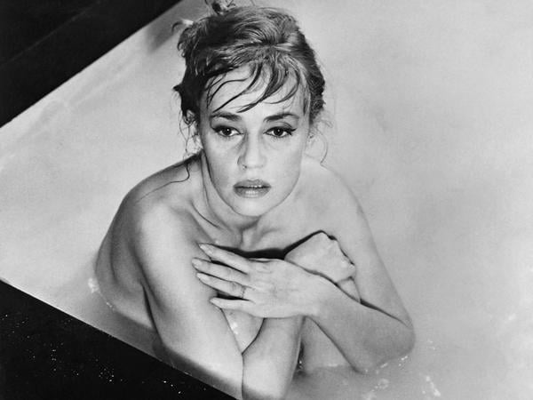 Jean Morreau 1961 am Set in Venedig. In "Eva" von Joseph Losey spielt sie die geheimnisvolle Verführerin.