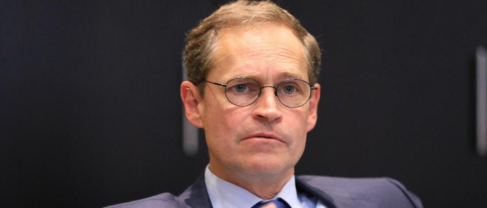 Michael Müller (SPD) bei einem Interview in Berlin.