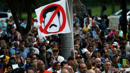 Ein Anti-Regierungs-Demonstranten in Caracas. 