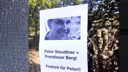Solidaritätsbekundung für Peter Steudtner in Berlin.