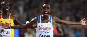 Mo Farah hat es wieder geschafft. Der Brite gewinnt die 10.000 Meter überlegen.