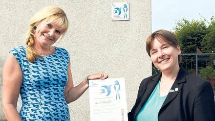 Piep, Piep. Melanie von Orlow (r.) und Heidi Rheinfeld. 