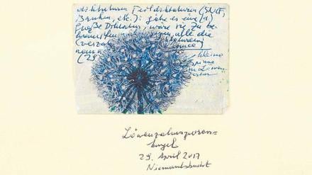  Das kleine Blatt mit der Pusteblume gehört zu Handkes zeichnerischen Notizen. 