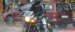 Starker Regen auch in Schöneberg