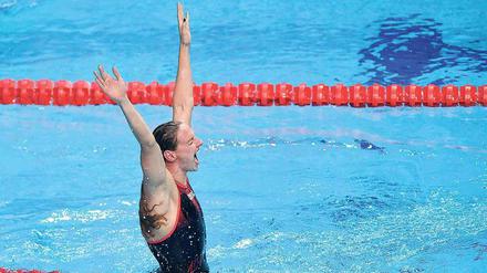 Freundin großer Auftritte. Katinka Hosszu feiert sich und ihre Siege - allerdings nicht zu ausgiebig.