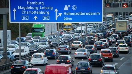 Stau auf der Stadtautobahn A100