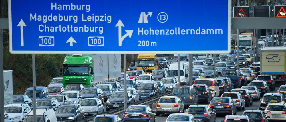 Stau auf der Stadtautobahn A100