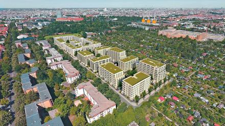 Ein Modell des „Maximilians Quartiers“ auf früheren Teilen der Kolonie Oeynhausen. 