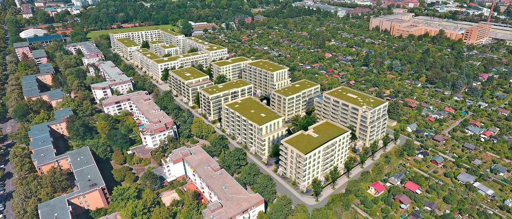 Ein Modell des „Maximilians Quartiers“ auf früheren Teilen der Kolonie Oeynhausen.