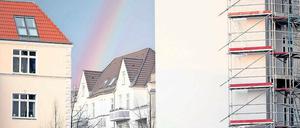 Schillernd. Der Legende zufolge soll am Ende des Regenbogens ein Topf voll Gold liegen. Manche Hauseigentümer erhoffen sich dasselbe von einer Sanierung.