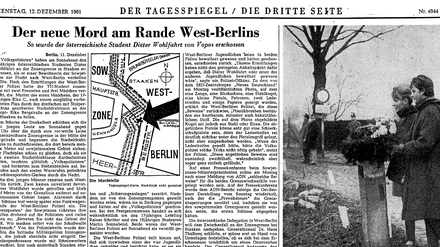 So berichtete der Tagesspiegel im Dezember 1961.