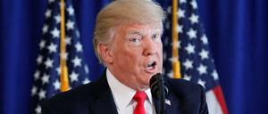 Präsident Donald Trump während einer Pressekonferenz am Samstag. 