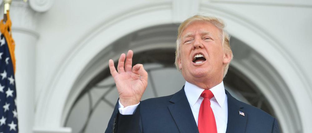 Donald Trump droht Nordkoreas Machthaber Kim Jong Un.