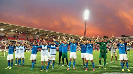 Es geht doch. Hansa Rostock ist gut in die Drittliga-Saison gestartet. Bei Rot-Weiß Erfurt gewann die Mannschaft 1:0.