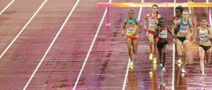 Gesa Krause (rechts) erreichte zum dritten Mal das Finale über 3000 Meter Hindernis.