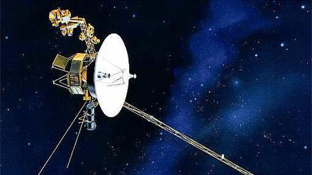 Reisender 1 und 2. Die Messgeräte an Bord der Raumsonden Voyager 1 und 2 könnten noch bis 2030 halten, schätzt die Nasa. Plutonium-Generatoren versorgen die Sonden mit Energie. 