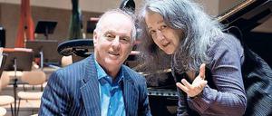 Martha Argerich und Daniel Barenboim bei den Proben.