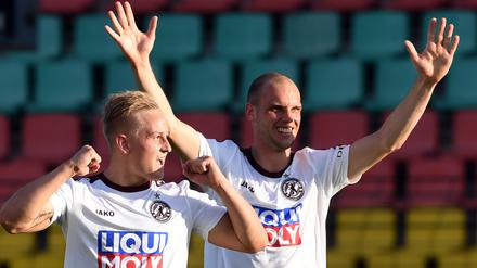 Ohne Zwei. Kai Pröger (links) wechselte vom BFC zu Rot-Weiss Essen, Christof Köhne beendete seine Karriere. 