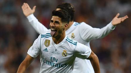 Marco Asensio freut sich über seinen Treffer zum 1:0.