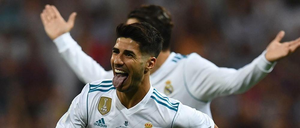 Marco Asensio freut sich über seinen Treffer zum 1:0.