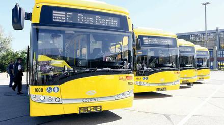 Bei der Berliner BVG sind seit 2013 vier E-Busse des polnischen Herstellers Solaris im Testbetrieb unterwegs. 