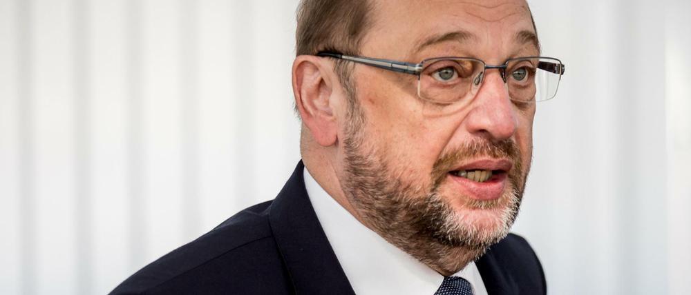 SPD-Kanzlerkandidat Martin Schulz am Montag bei der Sitzung des SPD-Bundesvorstands. 