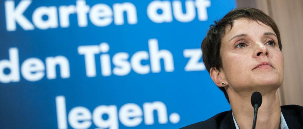 Die Wahrheit muss auf den Tisch: Die AfD-Vorsitzende im September 2015 bei einer Pressekonferenz.